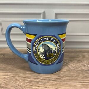 Pendleton Yosemite National Park Mug 16 OZ Blue Half Dome Blanket Stripe Ceramic